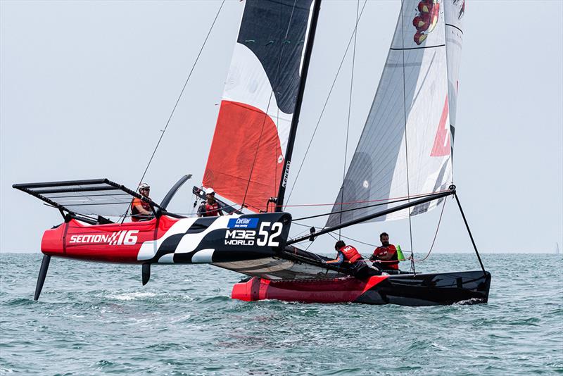 Richard Davies' Section 16 leads the tight mid-fleet competition - 2019 Cetilar M32 European Series Pisa photo copyright Drew Malcolm taken at  and featuring the M32 class