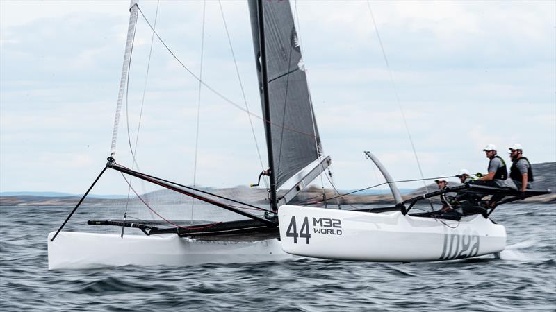 Richard Göransson's Inga from Sweden on the ascent. - Day 2 - M32 European Series Marstrand 2019 photo copyright Drew Malcolm taken at  and featuring the M32 class