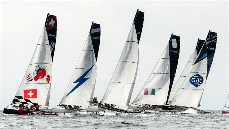 Reaching starts - all the more thrilling once the breeze got up. - M32 European Series Marstrand 2019 photo copyright Drew Malcolm / M32 World taken at  and featuring the M32 class