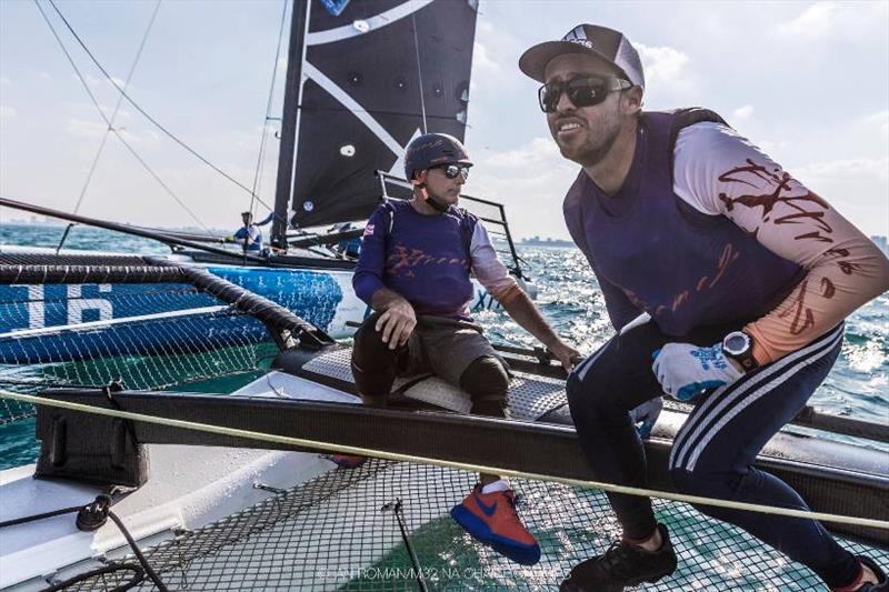 Taylor Canfield (right) will sail with Convexity for this year's M32 Worlds, while Dan Cheresh (left) will steer GAC Pindar / Extreme. - photo © Ian Roman / M32 NA Championship
