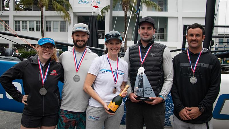 Jennifer Wilson and her Convergence crew finished second oveall - M32 North American Championship photo copyright Felipe Juncadella taken at  and featuring the M32 class