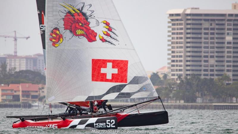 Richard Davies in Section 16 finishing 3rd in Miami Winter Series 2 photo copyright Felipe Juncadella taken at  and featuring the M32 class