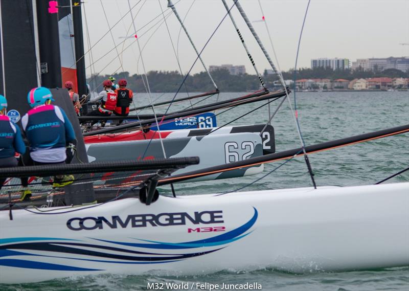 Team Convergence in an intense reaching start - Miami Winter Series 2 - photo © Felipe Juncadella