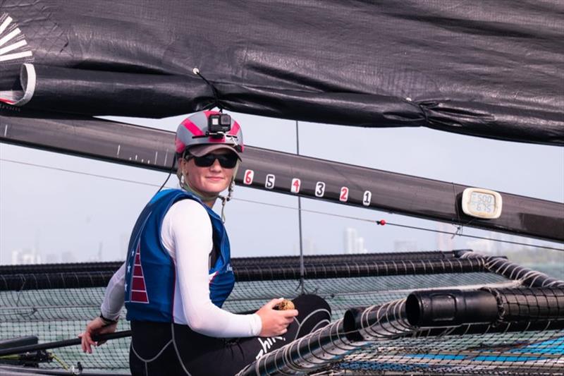 Carina Becker, Skipper of M32 team Young American. - photo © Felipe Juncadella / M32 World