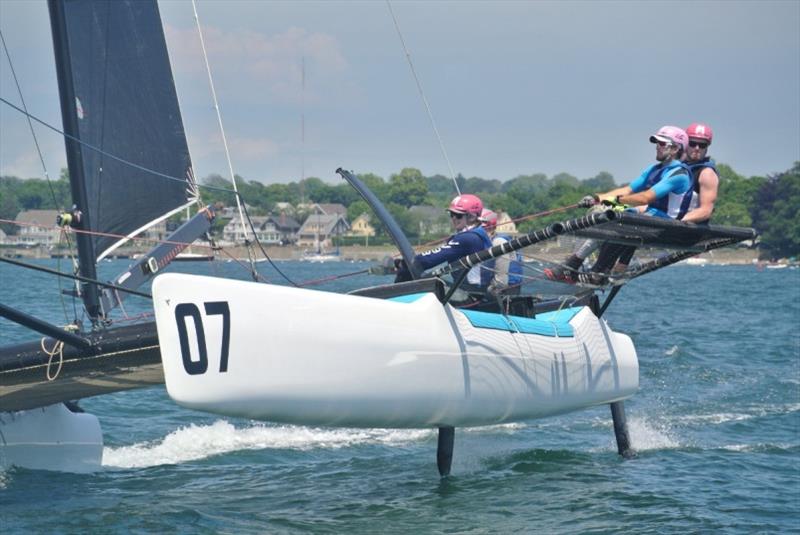 Young American with Carina Becker training in Newport photo copyright M32 World taken at  and featuring the M32 class