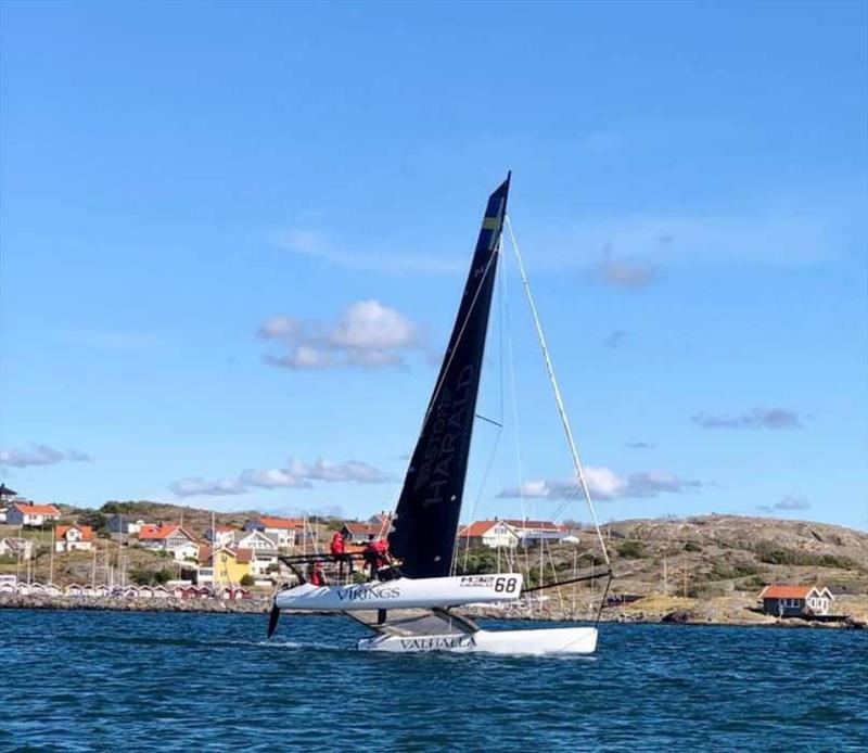 Cape Crow Vikings with Hakan Svensson training at Hönö, Sweden, close to M32 builder Aston Harald Composite photo copyright M32 Class taken at  and featuring the M32 class