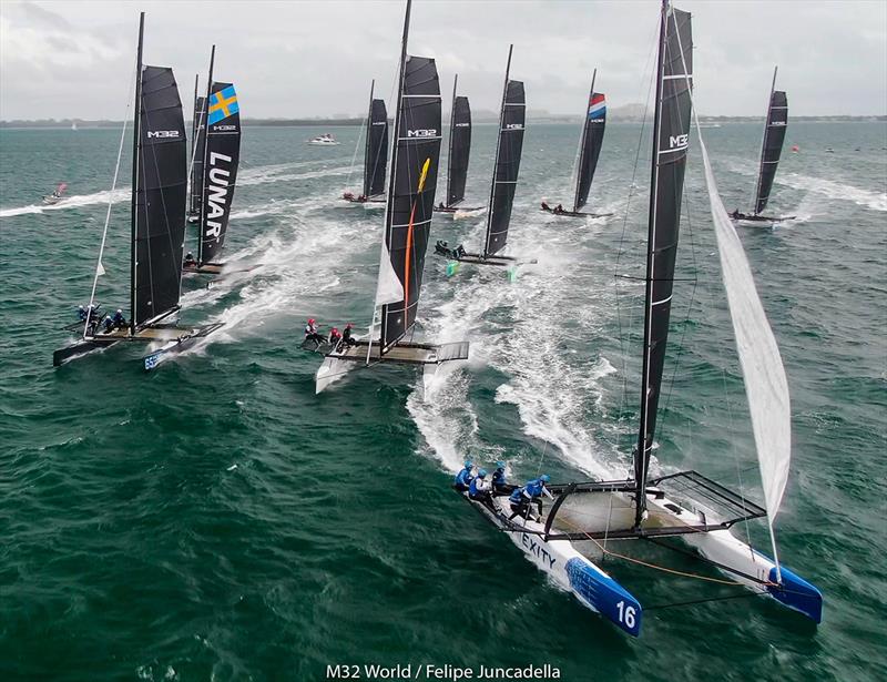 Close fleet at the M32 World Championship in Miami - photo © m32world / Felipe Juncadella