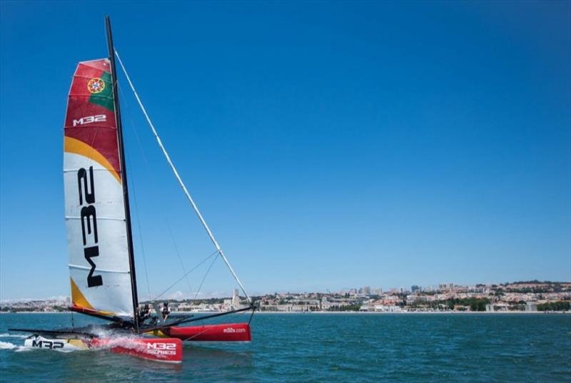 Cascais, Portugal for the 2022 World Championship photo copyright M32 Iberia / Riccardo Pinto taken at  and featuring the M32 class