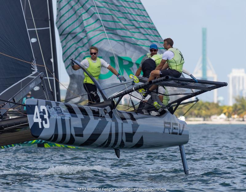 REV with skipper Ryan DeVos and tactician Ian Williams is rejoining the fleet - M32 Miami Winter Series 1 photo copyright M32World/Felipe Juncadella taken at  and featuring the M32 class