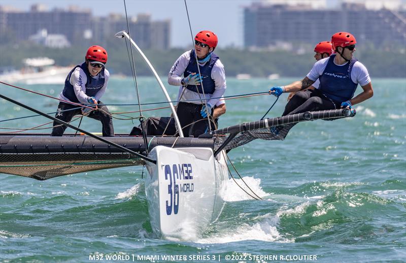 Team Catapult with skipper Joel Ronning securing third in the last event in Miami photo copyright M32 World / Stephen R Cloutier taken at  and featuring the M32 class