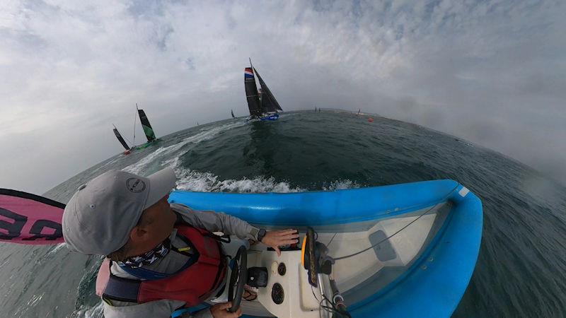 360 degree camera view aboard the umpire RIB photo copyright Craig Mitchell taken at  and featuring the M32 class