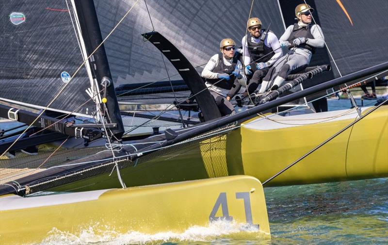 Golddigger with skipper James Prendergast in Miami January 2023 photo copyright M32 World / Stephen R Cloutier taken at  and featuring the M32 class