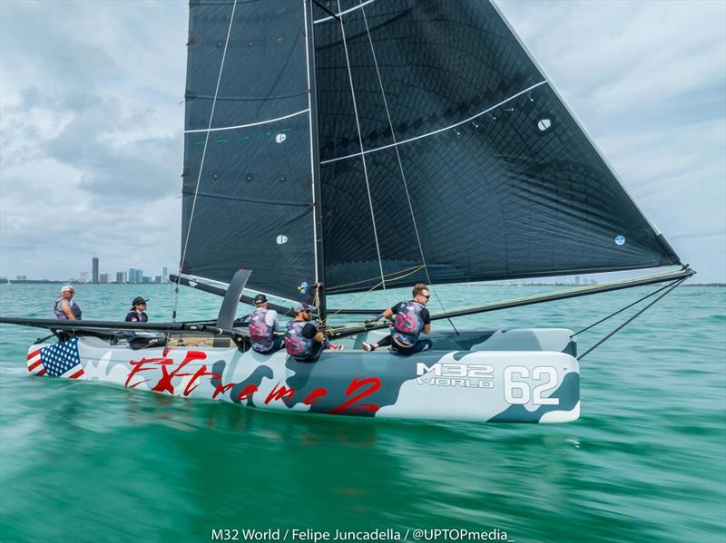 “Extreme2” with skipper Dan Cheresh and tactician Morgan Larson has been on the podium at the Worlds before and know what it takes to win - photo © M32World / Felipe Juncadella / UpTop Media