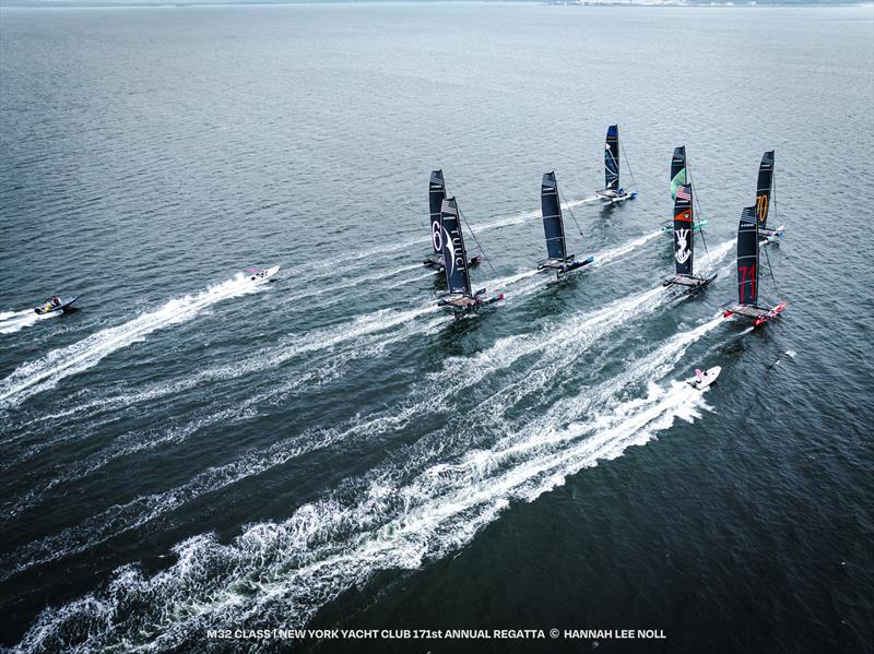 M32 fleet during the 171st New York Yacht Club Annual Regatta photo copyright Hannah Lee Noll taken at New York Yacht Club and featuring the M32 class