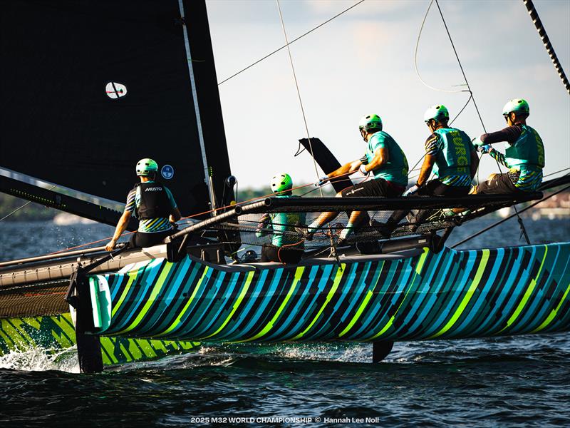 Ryan McKillen's SURGE with Taylor Canfield, Sam Loughborough, Stewart Dodson, Luke Payne - 2025 M32 World Championship photo copyright Hannah Lee Noll taken at Shake-A-Leg Miami and featuring the M32 class