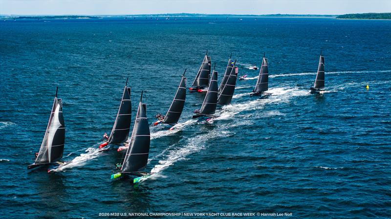 Ten M32s making their mark on Narragansett Bay - 2026 M32 U.S. National Championship - photo © Hannah Lee Noll