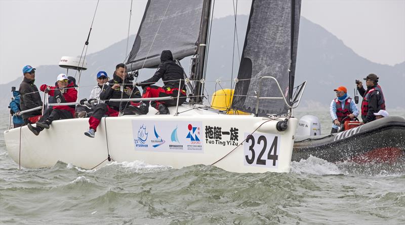 Close enough for the camera? 2020 Guangdong-Hong Kong-Macao Greater Bay Area Cup Regatta & Macao Cup International Regatta photo copyright Guy Nowell taken at  and featuring the  class