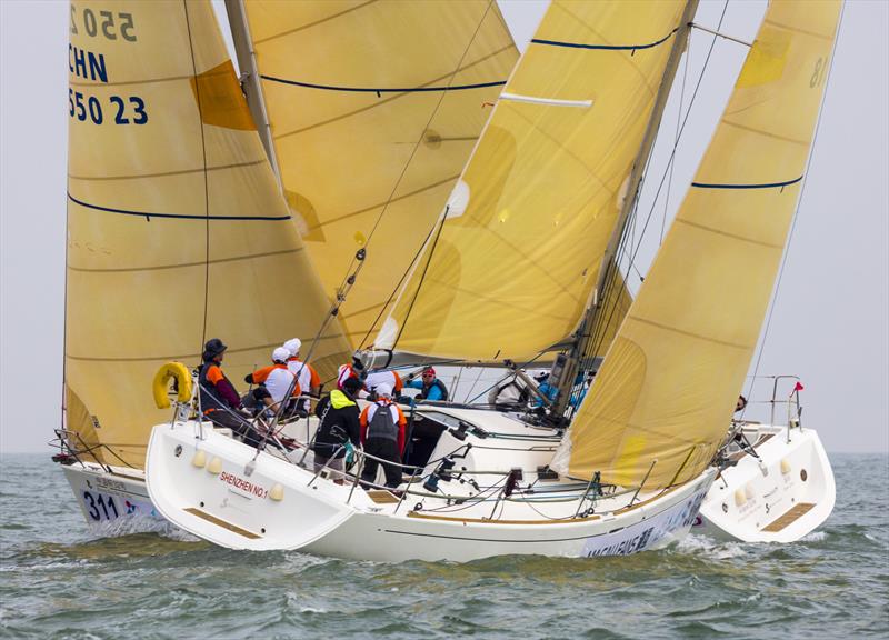 Another close cross. Macau Fans. 2020 Guangdong-Hong Kong-Macao Greater Bay Area Cup Regatta & Macao Cup International Regatta photo copyright Guy Nowell taken at  and featuring the  class