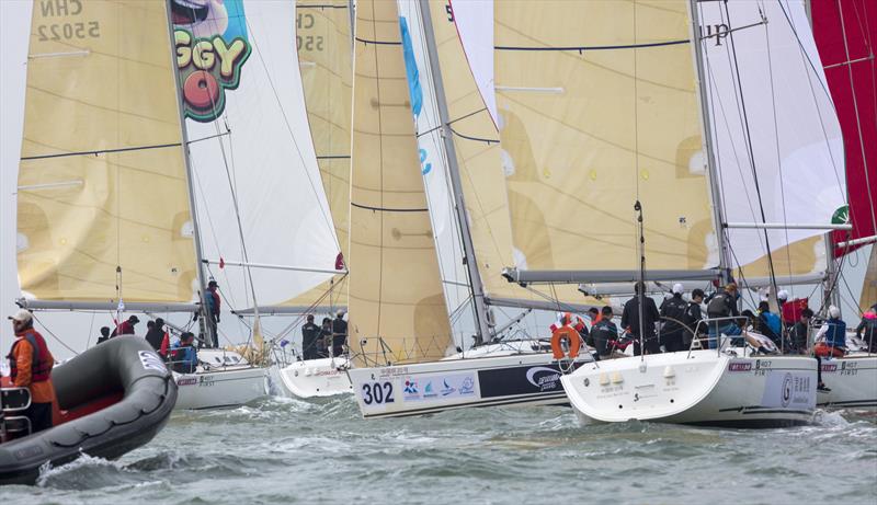 That's a lot of traffic! 2020 Guangdong-Hong Kong-Macao Greater Bay Area Cup Regatta & Macao Cup International Regatta photo copyright Guy Nowell taken at  and featuring the  class