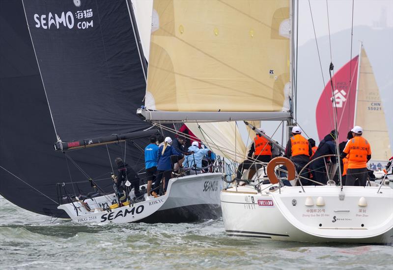 Macao Sugram Seamo looking for a space. 2020 Guangdong-Hong Kong-Macao Greater Bay Area Cup Regatta & Macao Cup International Regatta photo copyright Guy Nowell taken at  and featuring the  class