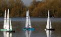 Chris Harris with slightly slacker sails pulls away from the fleet after the start of Race 3 - M&S District Marblehead Championship & GAMES 2 at Three Rivers  © Gillian Pearson