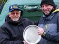 RO John Male (L) presents the trophy to Chris Harris - M&S District Marblehead Championship & GAMES 2 at Three Rivers  © Roger Stollery
