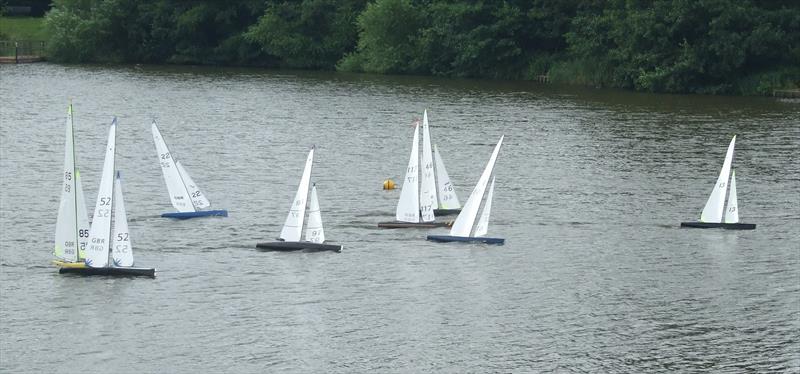 Martin Crysell 52 and Colin Goodman 61 get away from a good start at Marblehead GAMES 9 at Radio Sailing Woking photo copyright Ray Darby taken at Radio Sailing Woking and featuring the Marblehead class