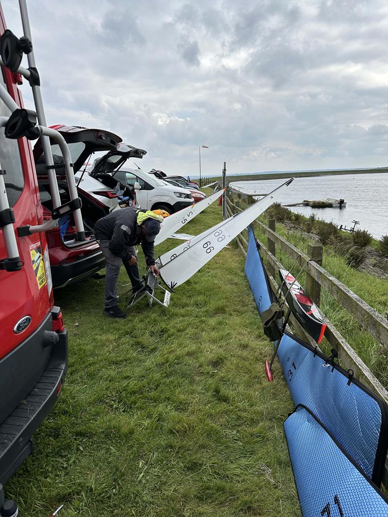 Marblehead Nationals 2023 - Craig in boat preparation mode photo copyright Nigel Barrow taken at  and featuring the Marblehead class