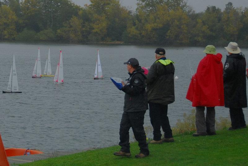 Last race, the drizzle increasing - Marblehead GAMES 7 at Littleton with Guildford MYC photo copyright Roger Stollery taken at Littleton Sailing Club and featuring the Marblehead class