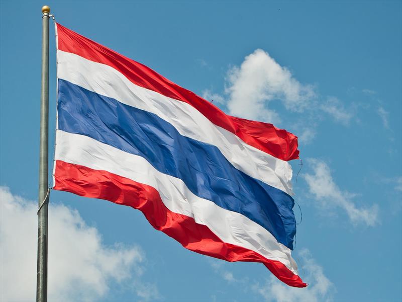 Thailand's national flag photo copyright Guy Nowell / Phuket King's Cup taken at Royal Varuna Yacht Club and featuring the  class