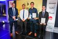 © Salty Dingo Blake Frazer, Onboard Engineering presented with a 2022 Australian Marine Industry Award by Simon Hislop, TAFE QLD and last year's ‘Apprentice of The Year' award-winner Robert Smith, Superior Jetties © Salty Dingo