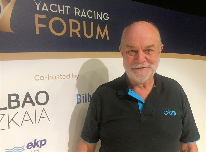 The ever enthusiastic Don McIntyre of the Ocean Globe Race at the Yacht Racing Forum 2019 - photo © Keith Lovett