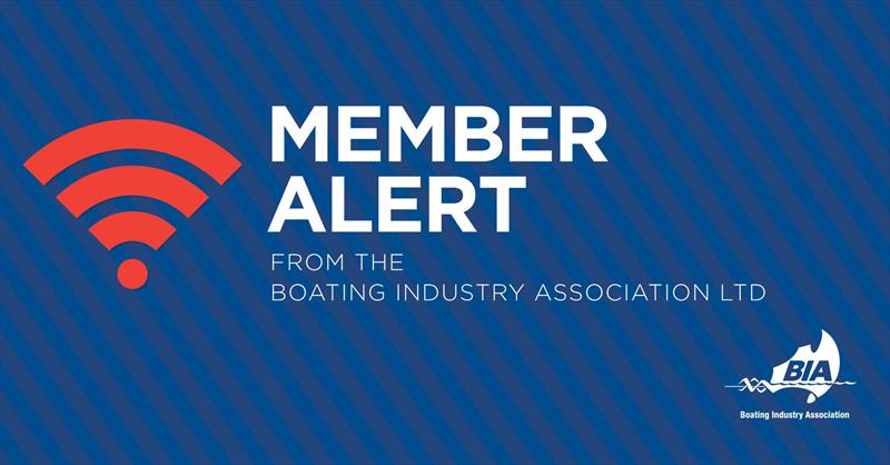 BIA Member Alert photo copyright BIA taken at  and featuring the Marine Industry class