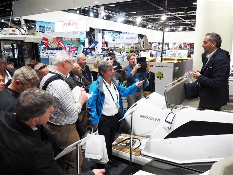 Beneteau's stand at SIBS 2018 photo copyright Beneteau taken at  and featuring the Marine Industry class