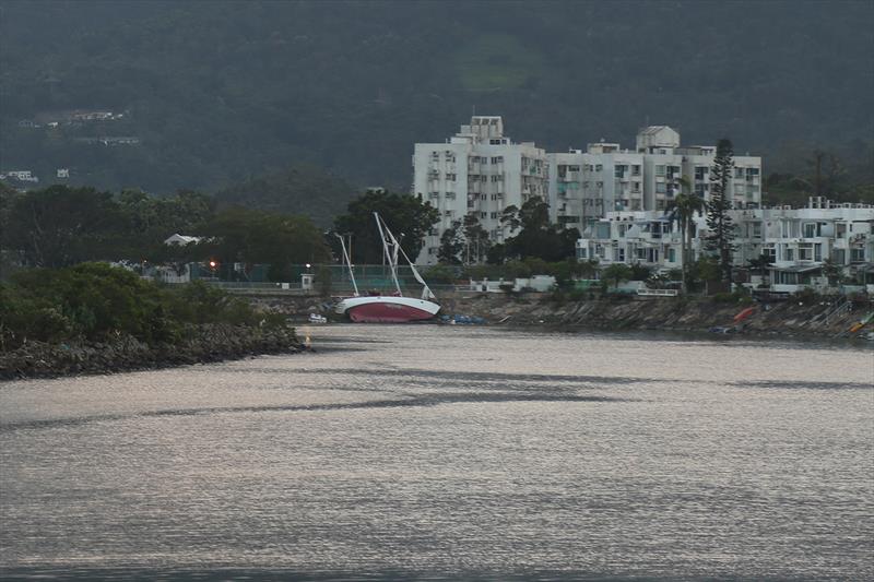 A long way from deep water. Aftermath of Typhoon Mangkhut, 16 September 2018 - photo © Guy Nowell