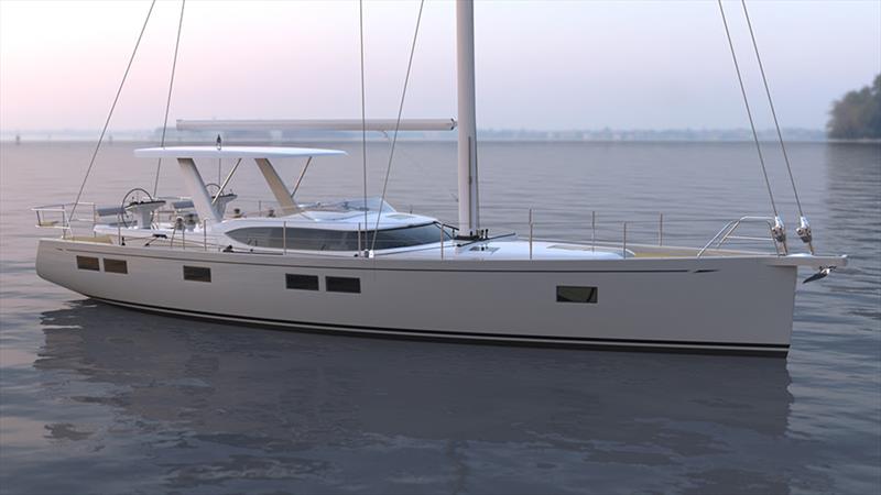 Hylas H57 new sleek hardtop option unveiled photo copyright Hylas Yachts taken at  and featuring the Marine Industry class