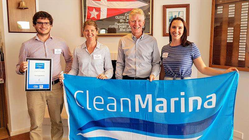 L-R: Jonathan McKay and Samantha Standish from Port Coogee Marina, Colin Bransgrove and Adelaide Bevilaqua from BMT Western Australia photo copyright Michelle Macready taken at  and featuring the Marine Industry class