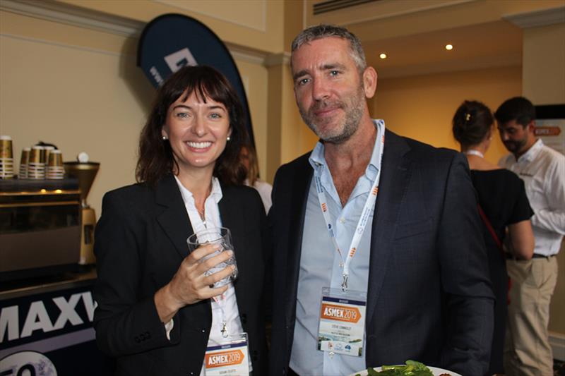 Suzie Celotti of North Australian Yacht Services and Steve Connolly of Nautical Risk Solutions - 2019 Asmex - Day 1 photo copyright Kylie Pike taken at  and featuring the Marine Industry class