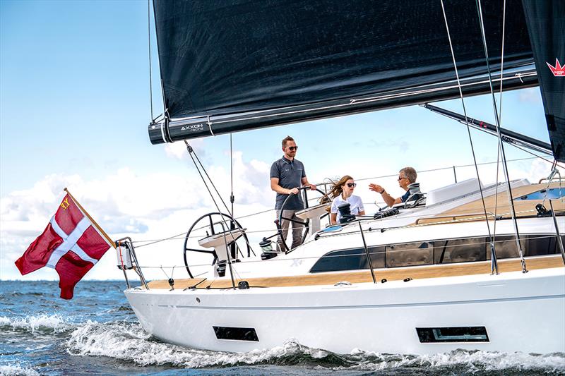 X-Yachts  X4° - Photo from test sail, 3rd of July 2019: Henrik Jørgensen, Torsten Bastiansen & Caroline Rode photo copyright Mikkel Groth taken at  and featuring the Marine Industry class