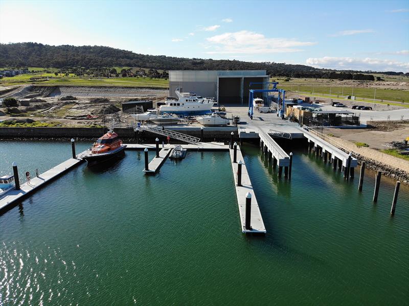 Boatyard Martha Cove by d'Albora photo copyright Carson Galati taken at  and featuring the Marine Industry class