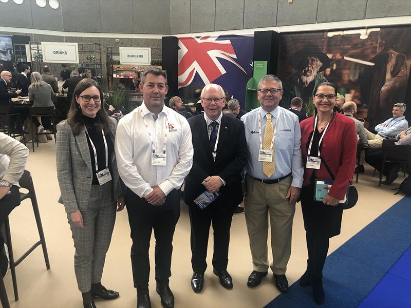 Matthew Neuhaus, Australian Ambassador to the Kingdom of the Netherlands visits the Australian Outback Cafe - 2019 METSTRADE Show - photo © David Good