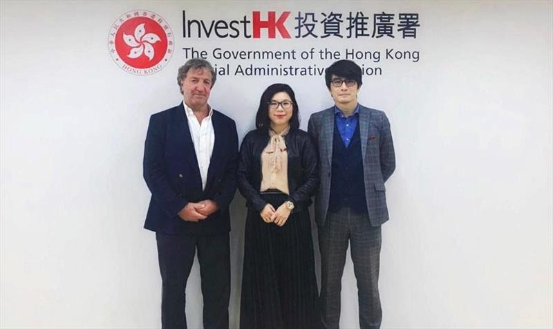 Andy Treadwell (Verventia Ltd), Kara Yeaung (HKCYIA), Benjamin Wong (Invest HK). Hong Kong Yacht Show 2020 photo copyright Verventia Ltd taken at  and featuring the Marine Industry class