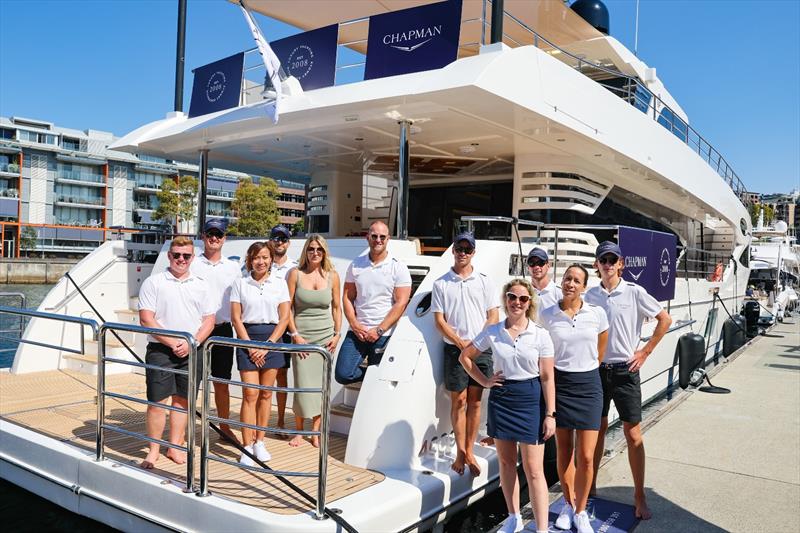 Debbie Leenderts, (5th from left) with the Chapman Yachting crew - photo © Salty Dingo