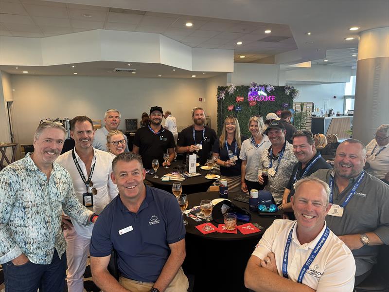 Networking in the U.S. Superyacht Association (USSA) Sky Lounge - 2024 Fort Lauderdale International Boat Show photo copyright AIMEX taken at  and featuring the Marine Industry class