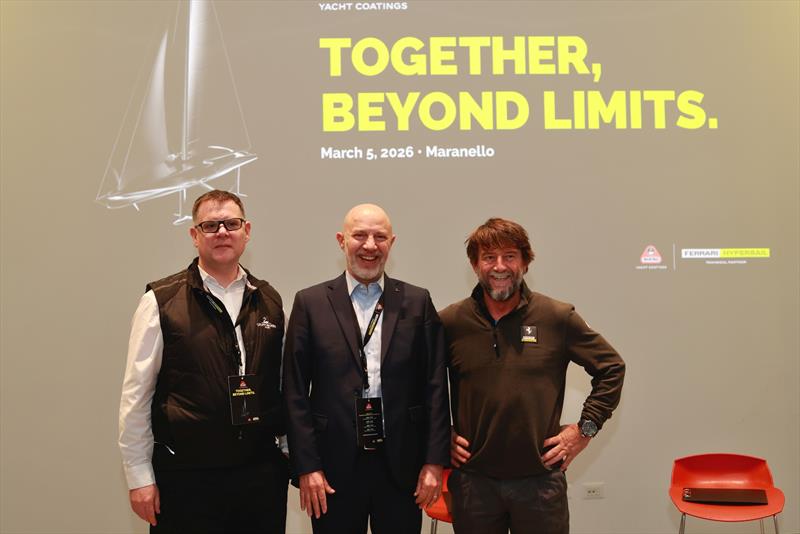 From left, Marcus Reynolds, Riccardo Carpanese and Giovanni Soldini - photo © Gruppo Boero