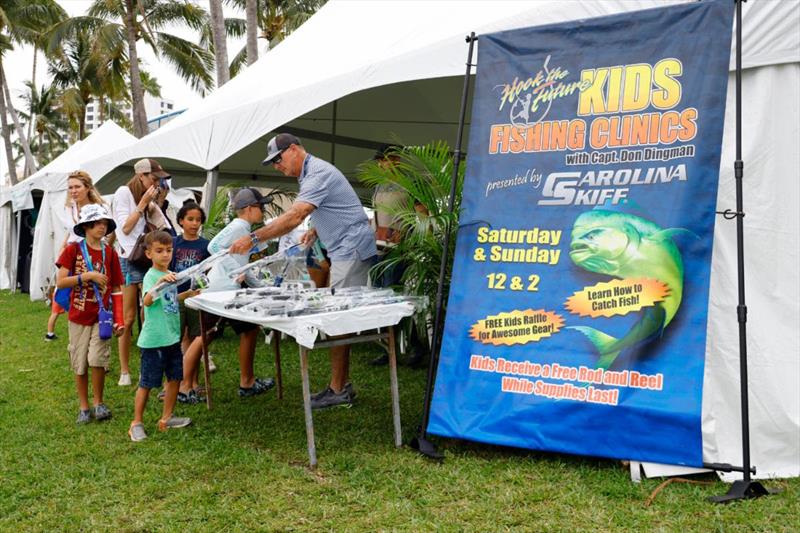Captain Don Dingman travels to boat shows around the USA to host his Kids Fishing Clinics - photo © Hook the Future