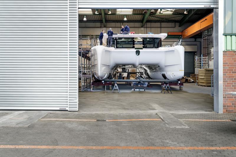 Solar-electric catamaran PY60 nearing completion at Pioneer Yachts Shipyard - photo © Oliver Tjaden