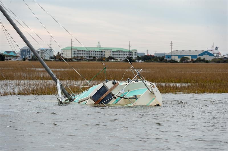 Abandoned derelict vessel in Beaufort, North Carolina photo copyright Stacey Nedrow Wigmore taken at  and featuring the Marine Industry class