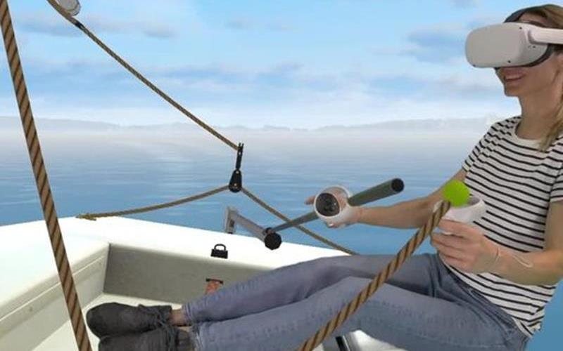 Mixed reality, on-board the dinghy in the game photo copyright MarineVerse taken at  and featuring the MarineVerse class