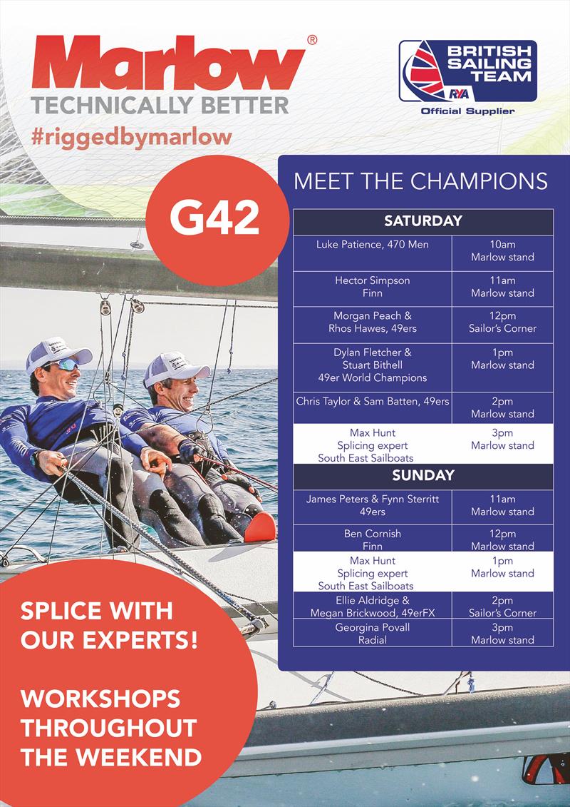 Meet the Champions on the Marlow stand at the RYA Dinghy Show photo copyright Marlow Ropes taken at RYA Dinghy Show and featuring the  class